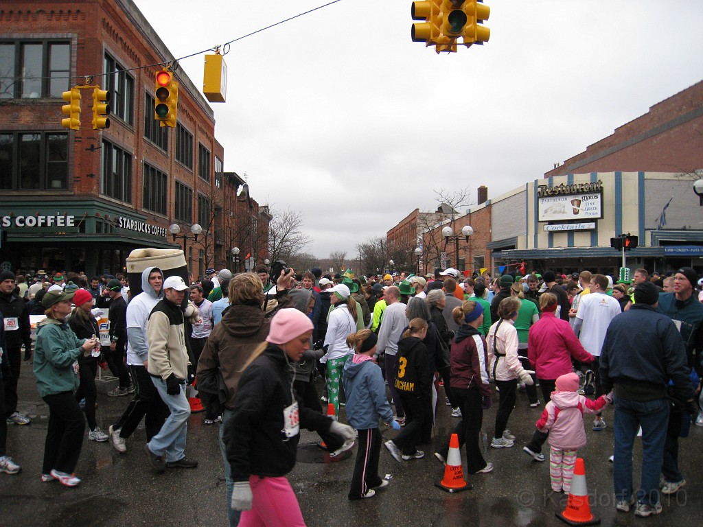 Shamrocks and Shenanigans 5K 2010 0050.jpg - The 2010 Shamrocks and Shenanigans 5K race in Ann Arbor MI. Cool and damp, and crowded.